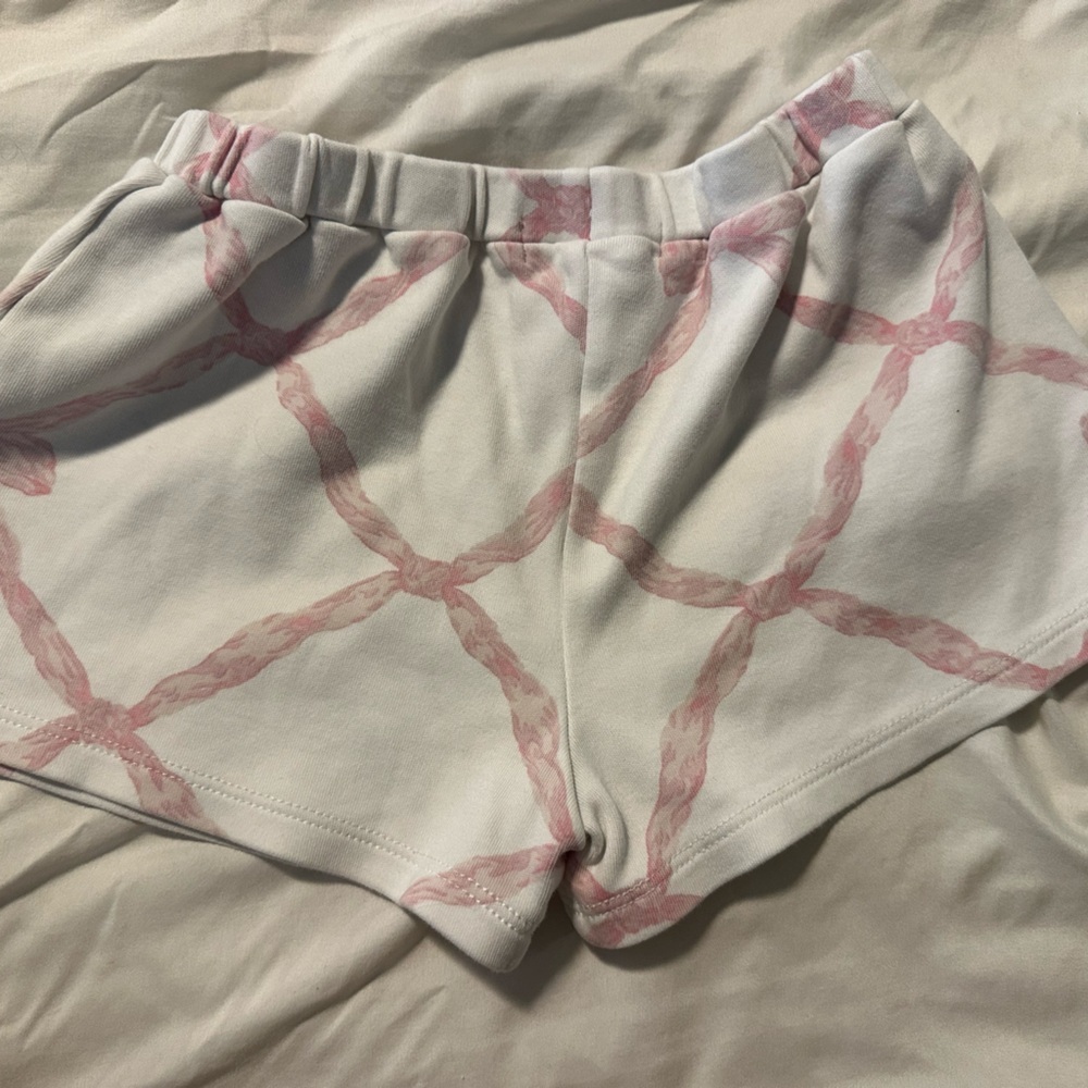 The Beaufort Bonnet Company Pink and White Bow Shorts - Picture 5 of 5